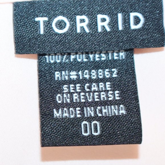 Torrid Blush Pink Harper Georgette Pullover 3/4 Sleeve Blouse Womens Size L (00) - Picture 11 of 12